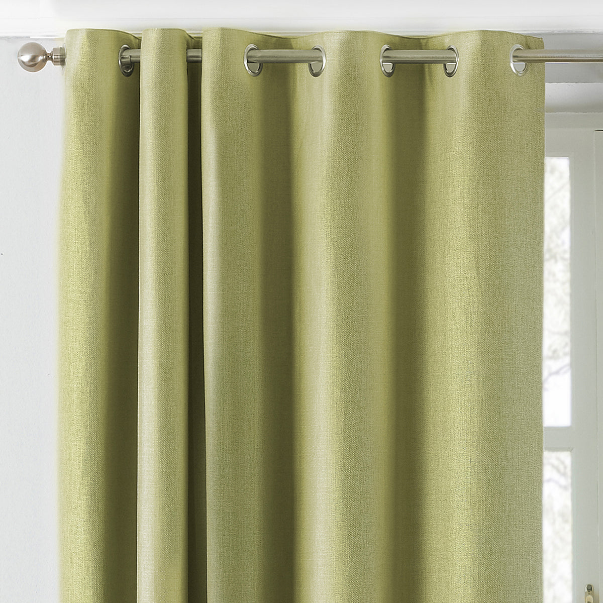 Atlantic 229X137 Eyelet Curtains Green