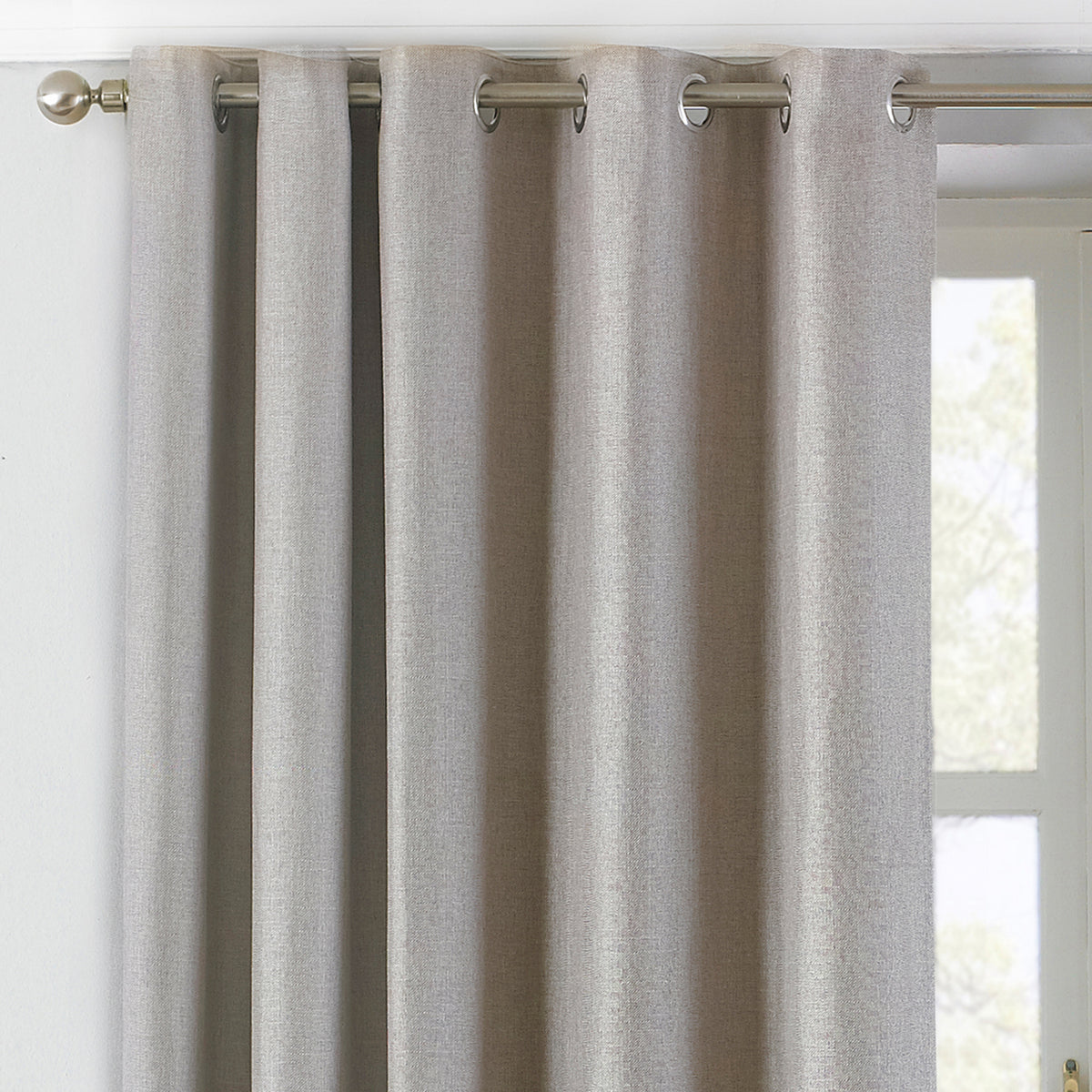 Atlantic 229X137 Eyelet Curtains Natural