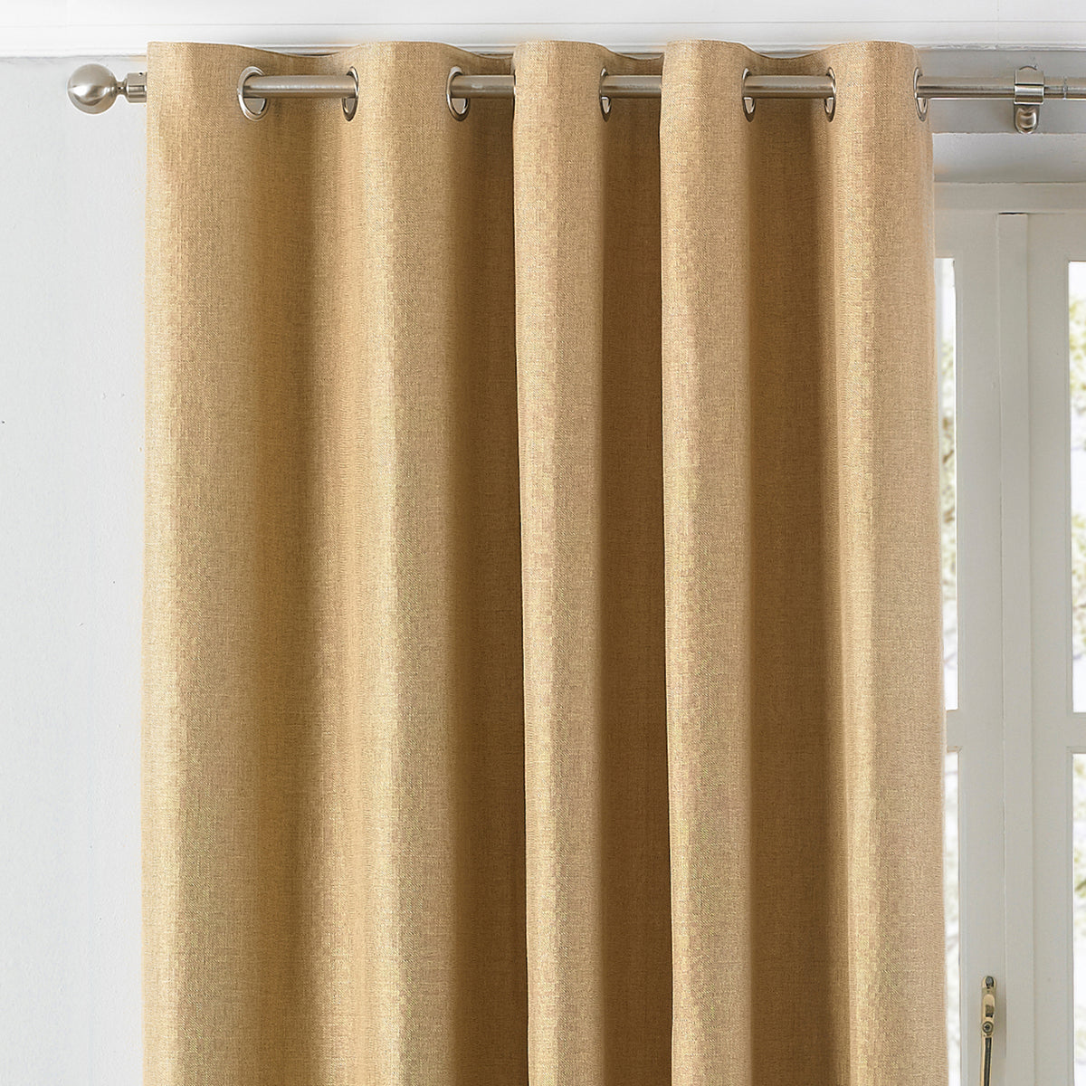 Atlantic 229X137 Eyelet Curtains Ochre