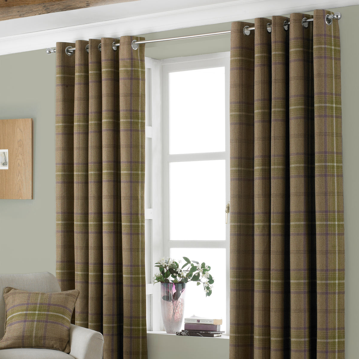 Aviemore 168X137 Eyelet Curtains Thistle