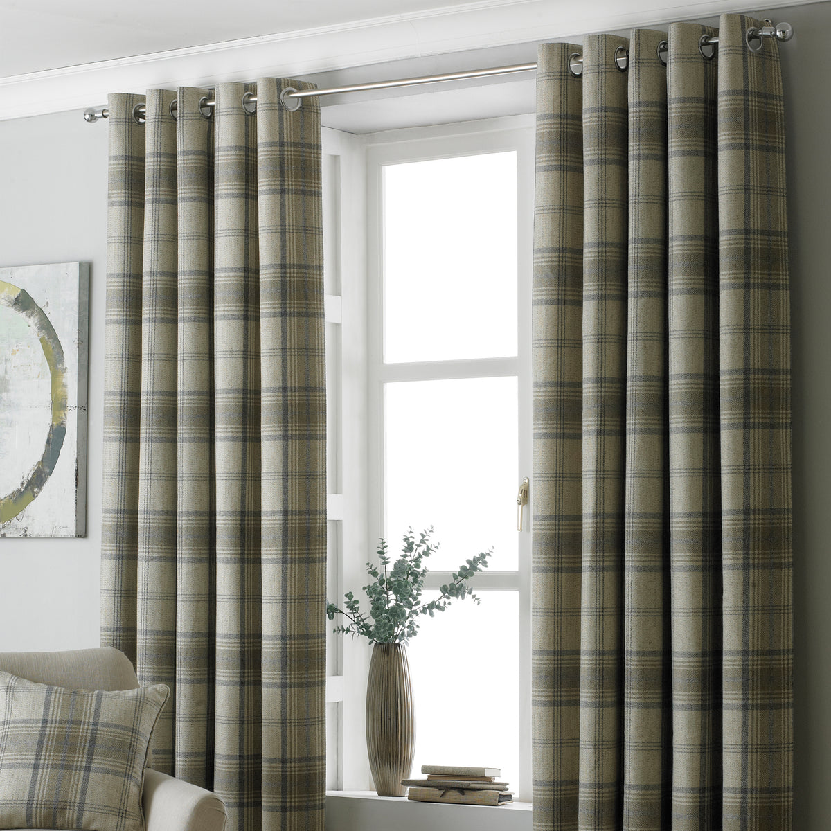 Aviemore 117X183 Eyelet Curtains Natural