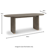 Amelie Fluted Oval Dining Table from Roseland Furniture