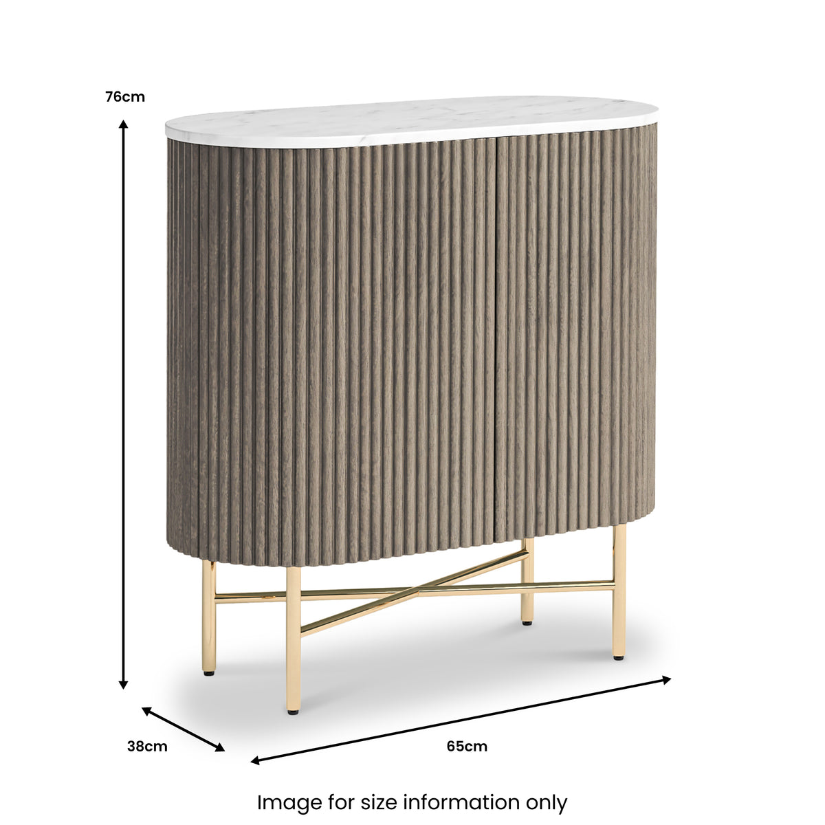 Amelie Fluted Mini Sideboard from Roseland Furniture