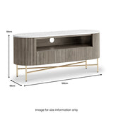 Amelie Grey Fluted TV Unit from Roseland Furniture