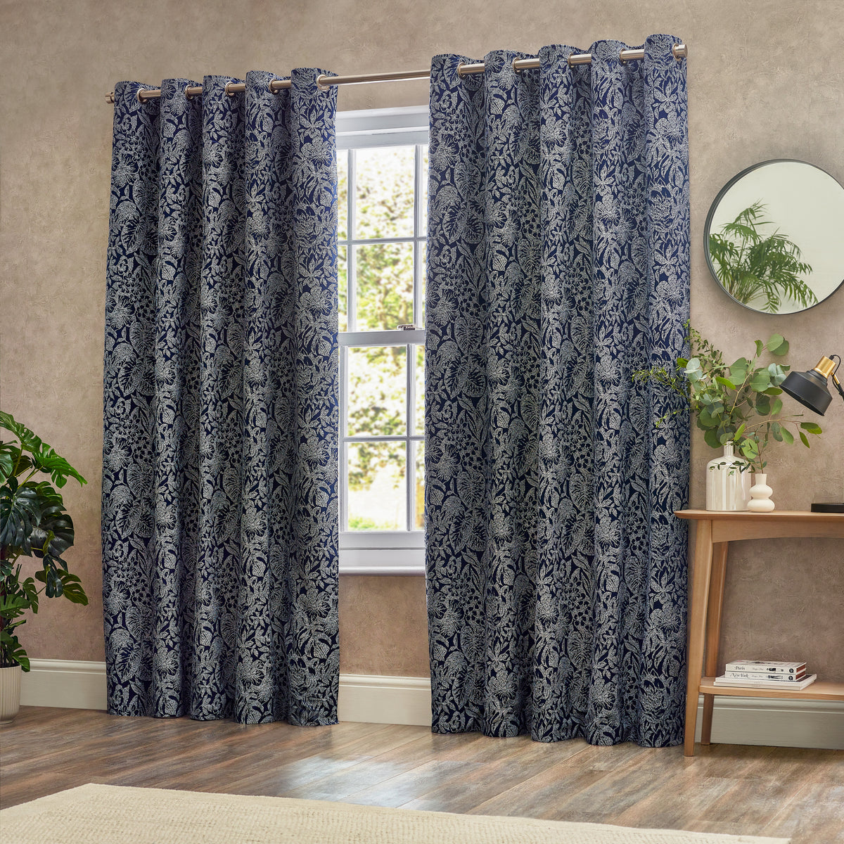 Bali 228X137 Eyelet Curtains Midnight