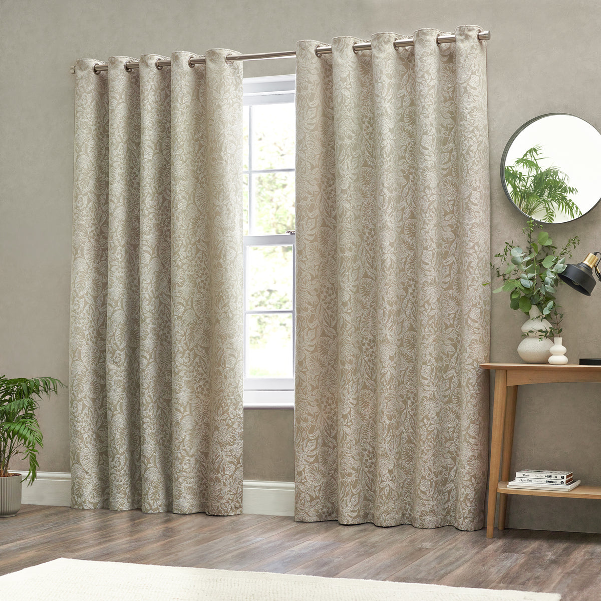 Bali 228X137 Eyelet Curtains Natural