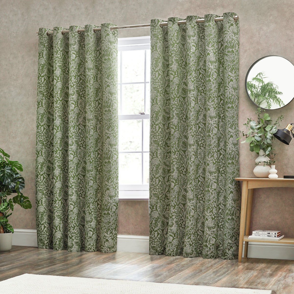 Bali 228X137 Eyelet Curtains Olive