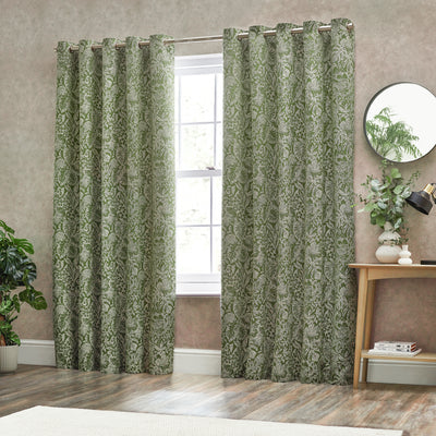 Bali Botanical Jacquard Eyelet Curtains