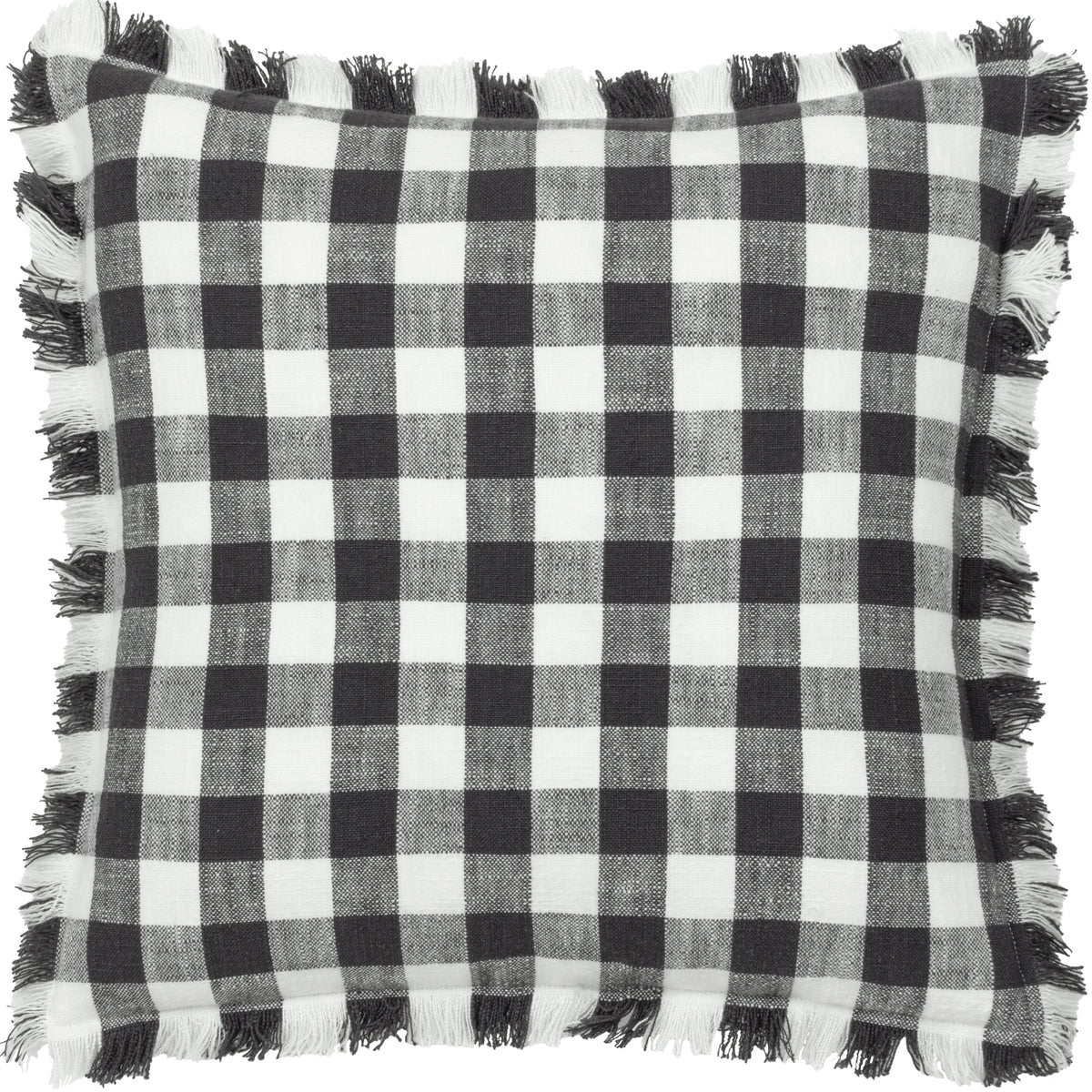 Barton Check 45X45 Polyester Cushion Black