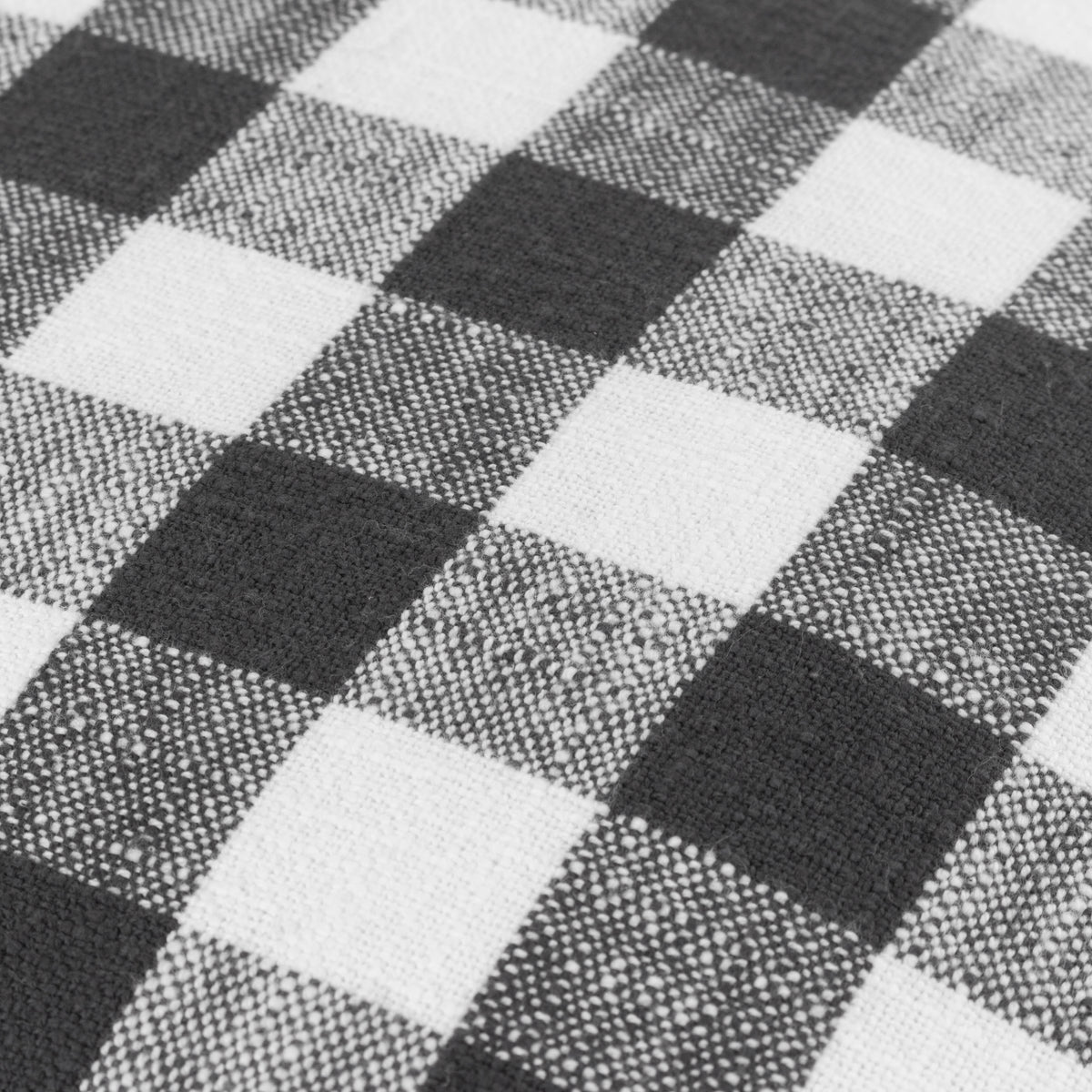 Barton Check 45X45 Polyester Cushion Black