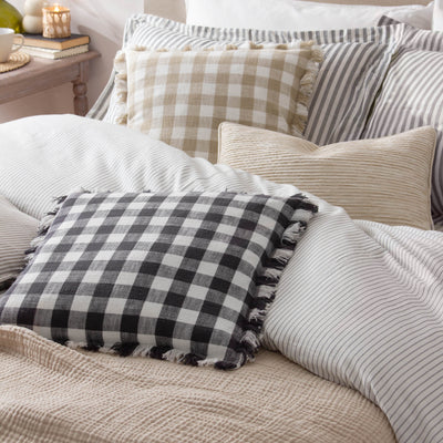 Barton Check Fringed 45cm Cushion