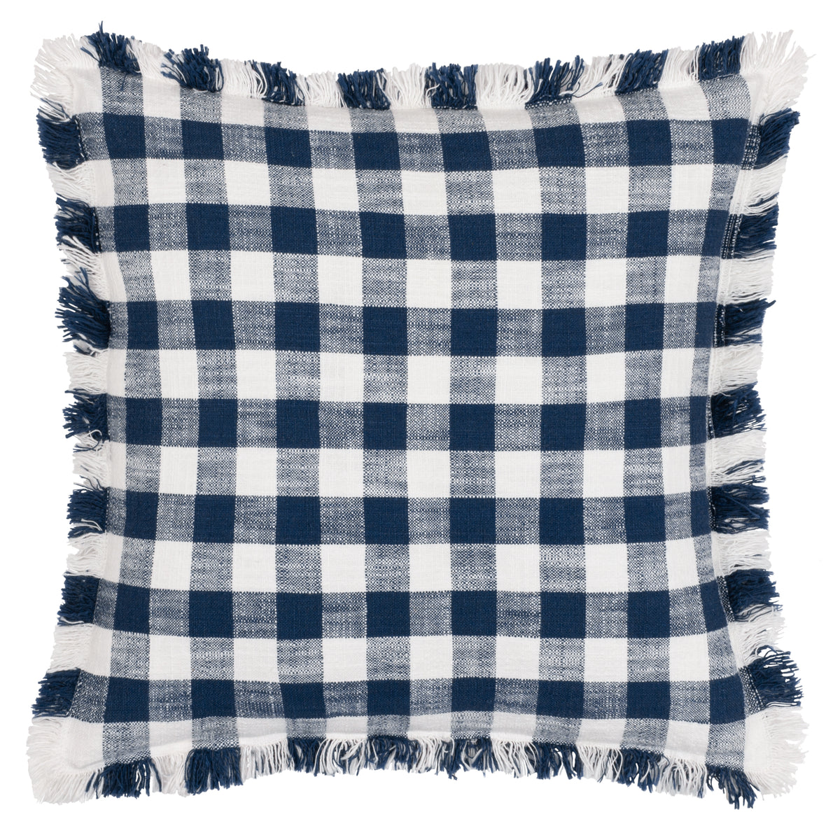 Barton Check 45X45 Polyester Cushion Navy