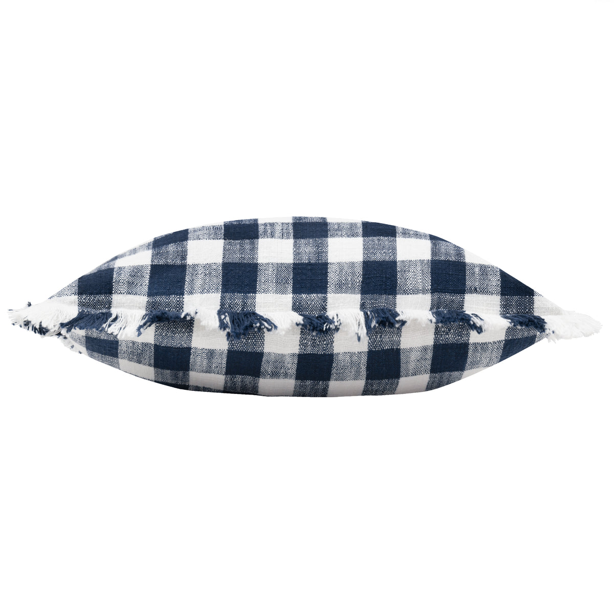 Barton Check 45X45 Polyester Cushion Navy