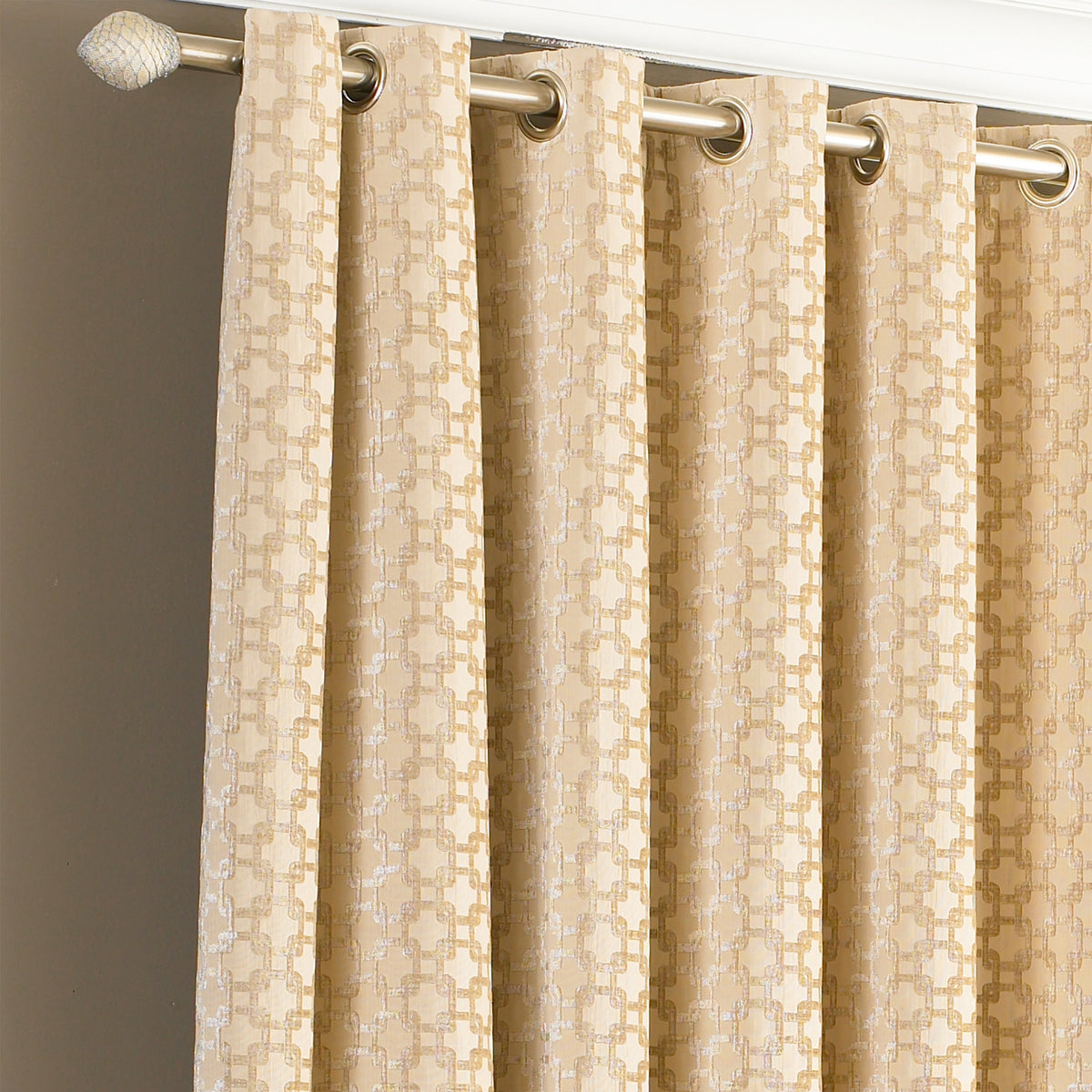 Belmont 168X183 Eyelet Curtains Beige