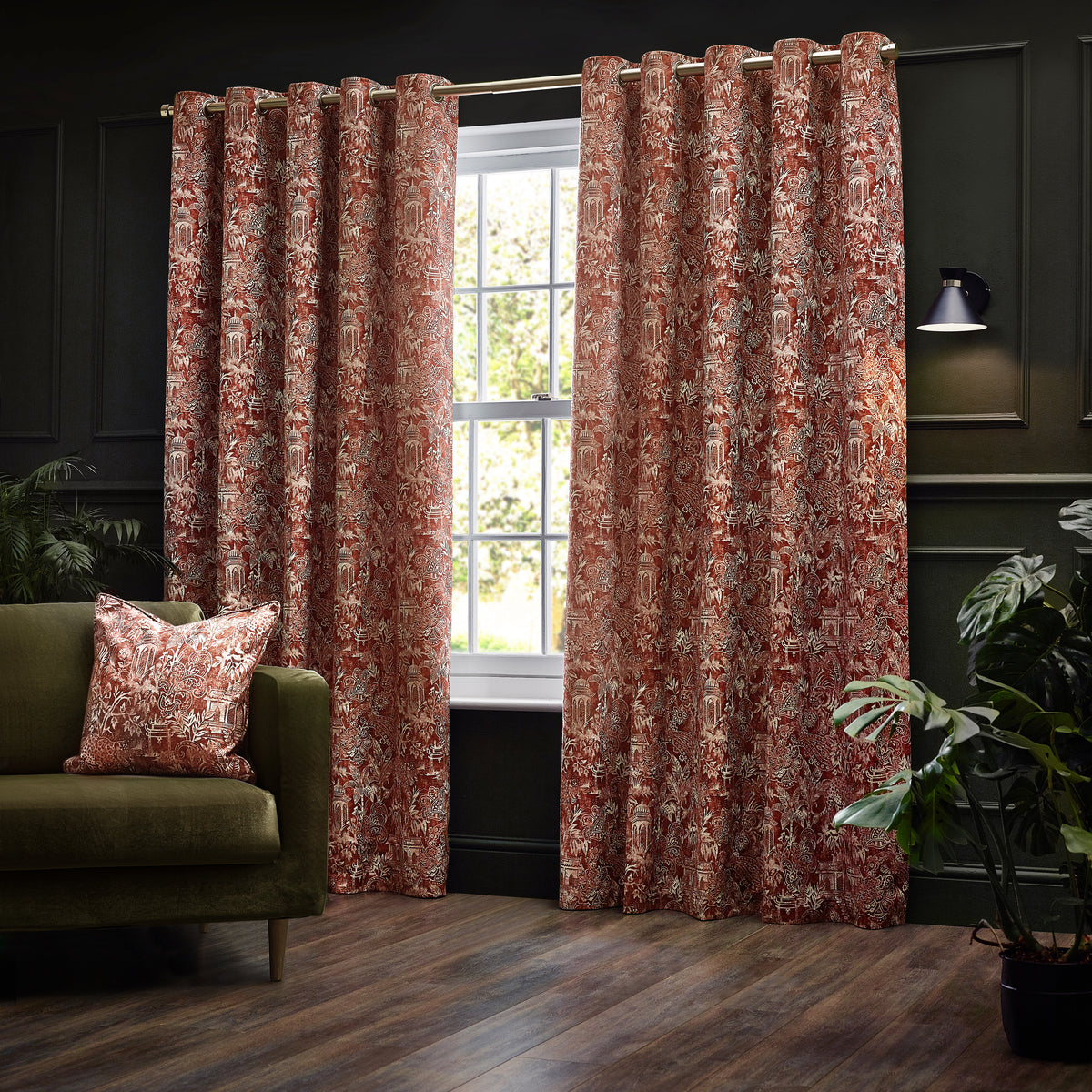 Bengal 228X137 Eyelet Curtains Amber