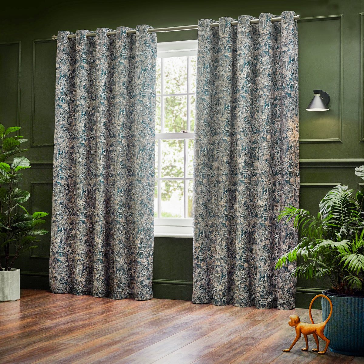 Bengal 228X137 Eyelet Curtains Wedgewood