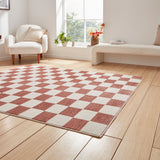 Plum Norwood Checkerboard Rug from Roseland Furniture