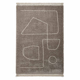 Grey and Cream Harding Soft Plush Abstract Design Rug from Roseland Furniture