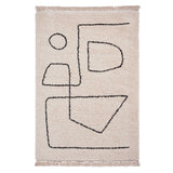 White & Black Harding Soft Plush Abstract Design Rug from Roseland Furniture