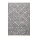 Grey Willow Shaggy Tasselled Diamond Rug from Roseland Furniture