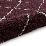 Purple Willow Shaggy Tasselled Diamond Rug from Roseland Furniture