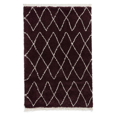 Edie Boho Diamond Shaggy Rug