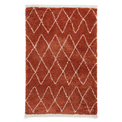 Edie Boho Diamond Shaggy Rug