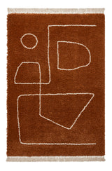 Rust Harding Soft Plush Abstract Design Rug from Roseland Furniture