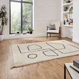 Black Harding Soft Plush Abstract Design Rug from Roseland Furniture