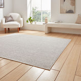 White Montague Flatweave Soft Touch Rug from Roseland Furniture