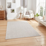 White Montague Flatweave Soft Touch Rug from Roseland Furniture