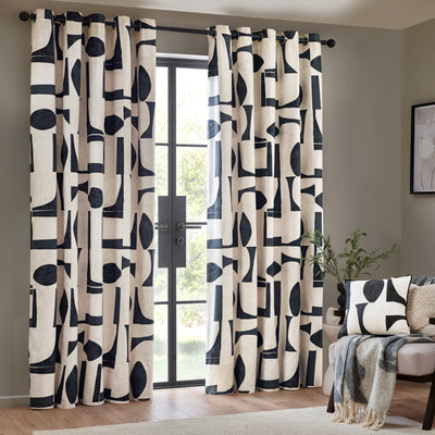 Carro Abstract Eyelet Curtains