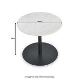 Cairns Marble Top Lamp Table dimensions