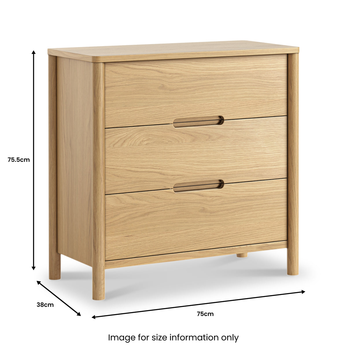 Carnon 3 Drawer Chest from Roseland Furniture