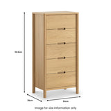 Carnon 5 Drawer Chest from Roseland Furniture