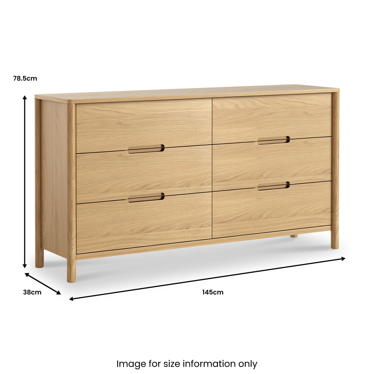 Carnon 6 Drawer Chest from Roseland Furniture