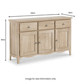 Celine Oak Large Sideboard Cabinet dimensions