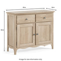 Celine Oak Small Sideboard dimensions