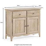 Celine Oak Small Sideboard dimensions