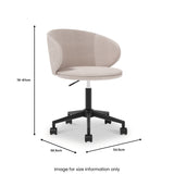 Clara Height Adjustable Swivel Office Chair dimensions