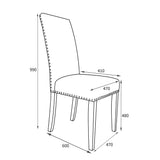 Conran Stud Detail Dining Chair with White Legs