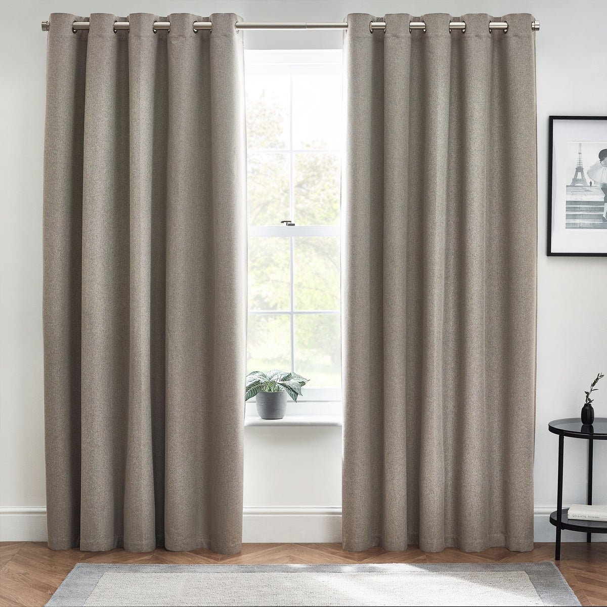 Dawn 229X137 Eyelet Curtain Grey