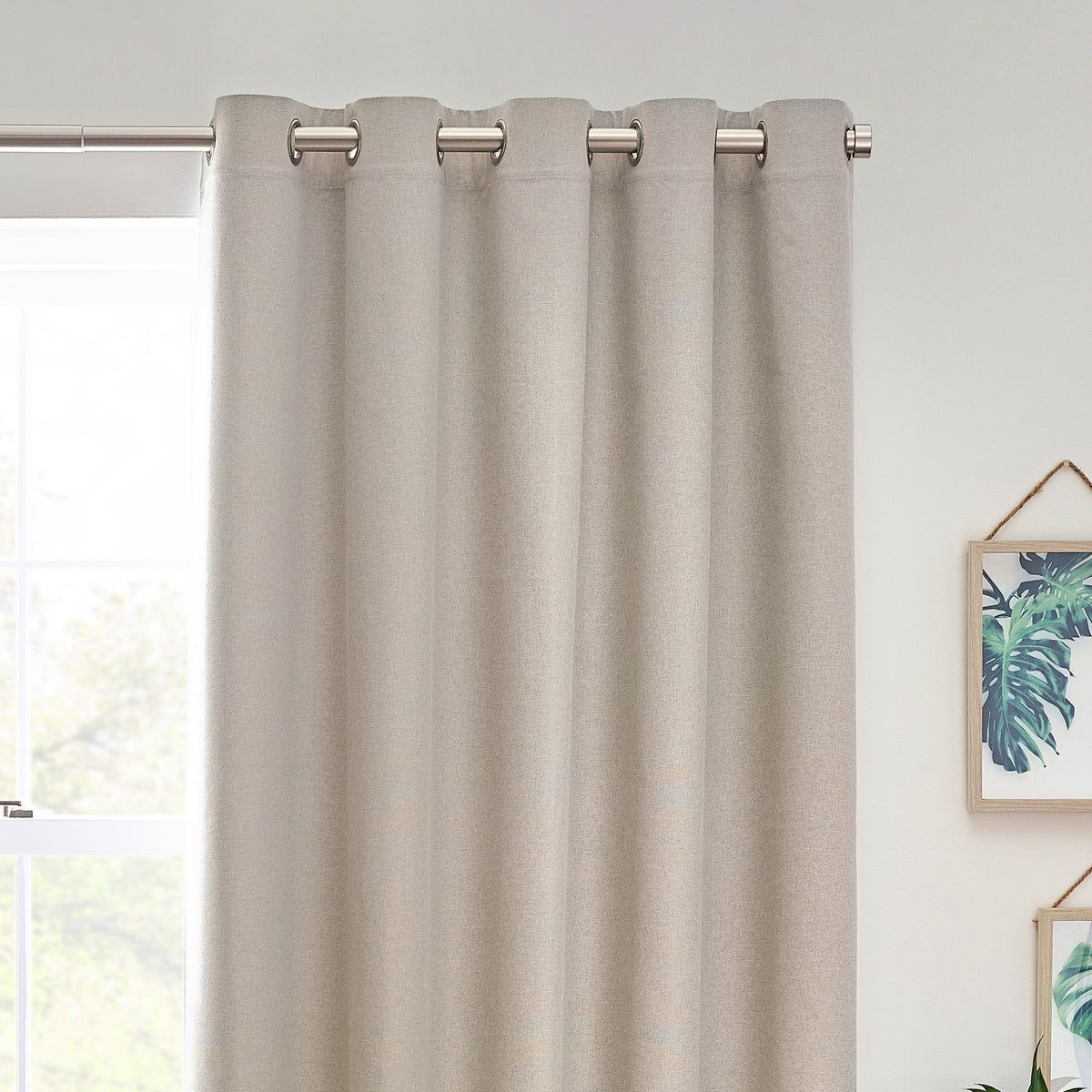 Dawn 229X137 Eyelet Curtain Linen