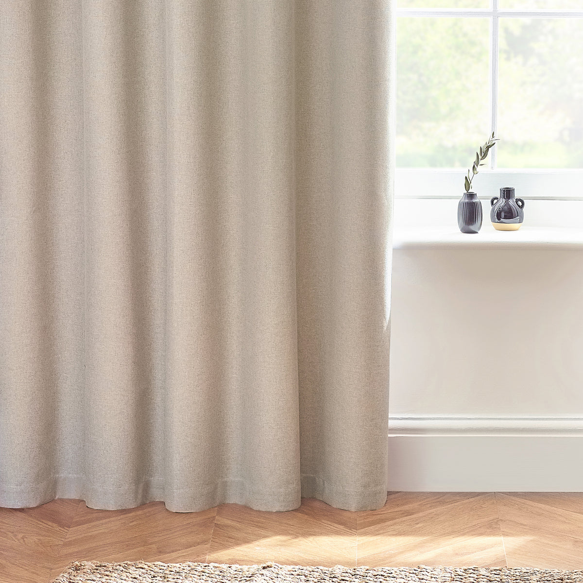 Dawn 229X137 Eyelet Curtain Linen