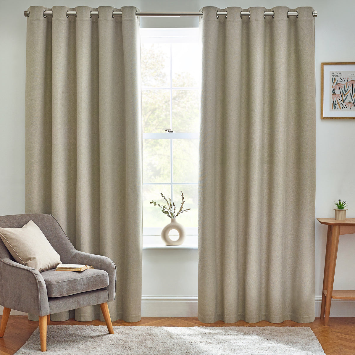 Dawn 168X229 Eyelet Curtain Natural