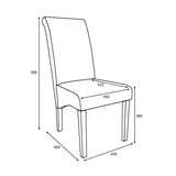 Deryn Check Dining Chair dimensions