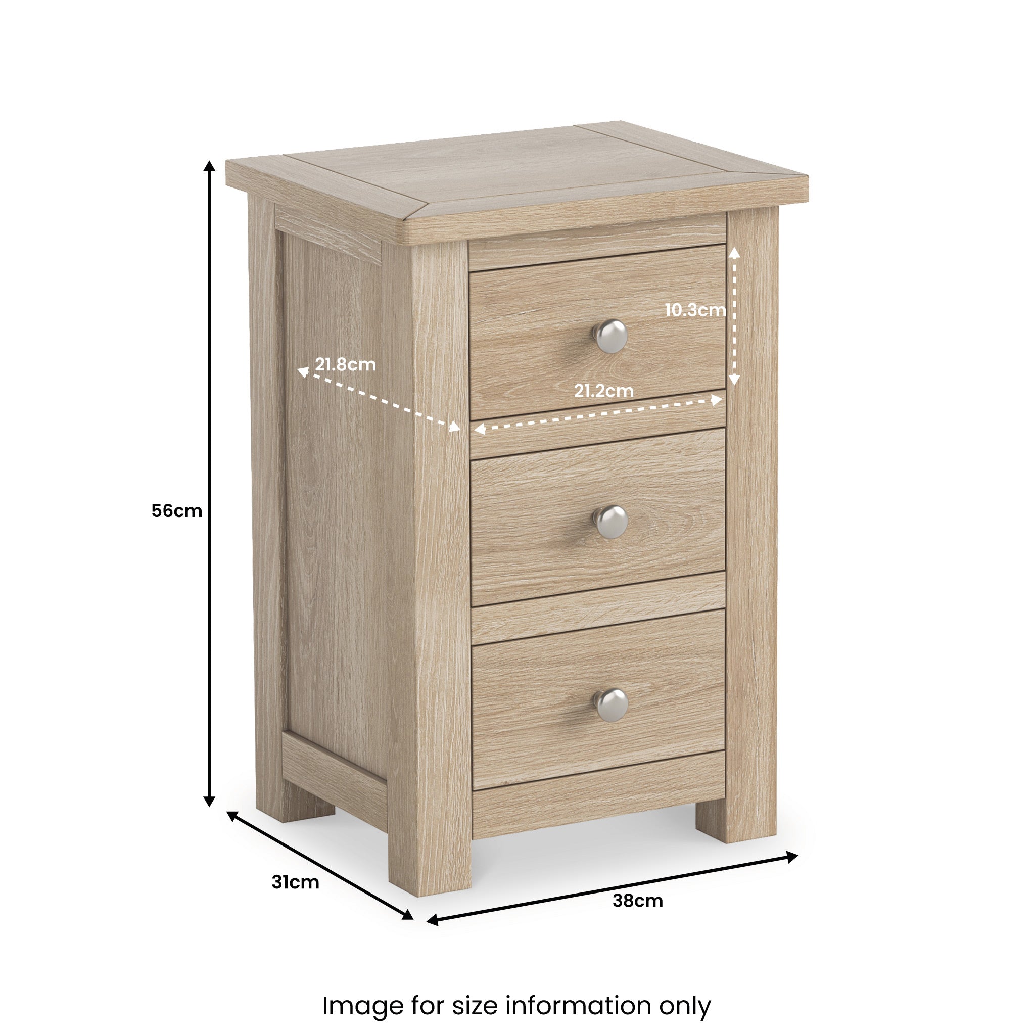 Rio 3 online drawer bedside table