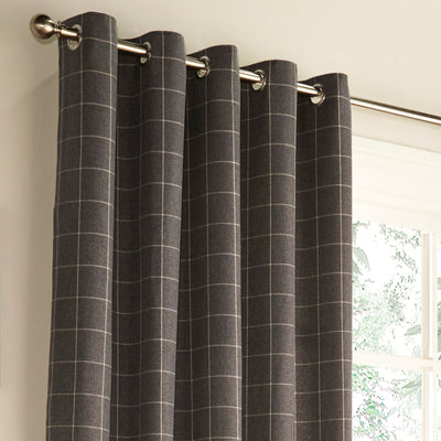 Ellis Check Eyelet Curtains