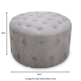 Eira Faux Linen Pouffe dimensions