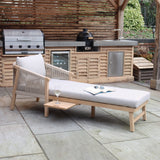 Roma FSC Sunlounger with Pullout Table from Roseland Furniture